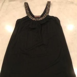 Black Jeweled Velvet Dress